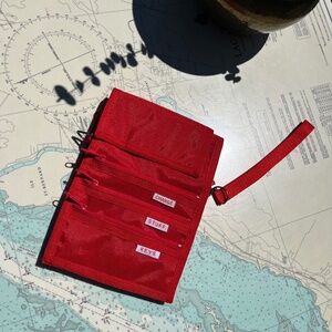 Vintage 90s Mundi Red Wallet / Purse / Organizer